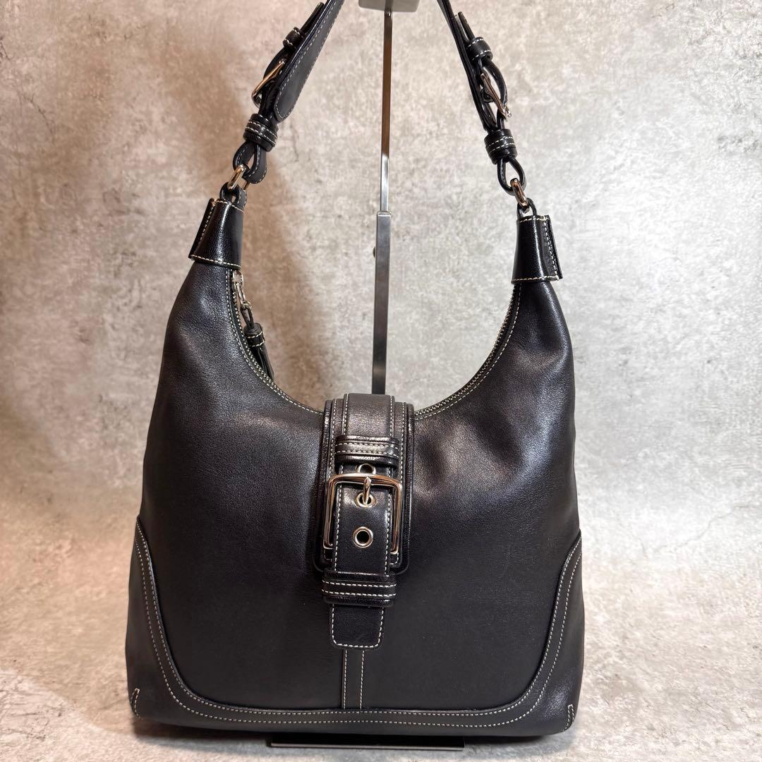 極美品 COACH ソーホー レザー ショルダーバッグ Y2K 肩掛け 黒