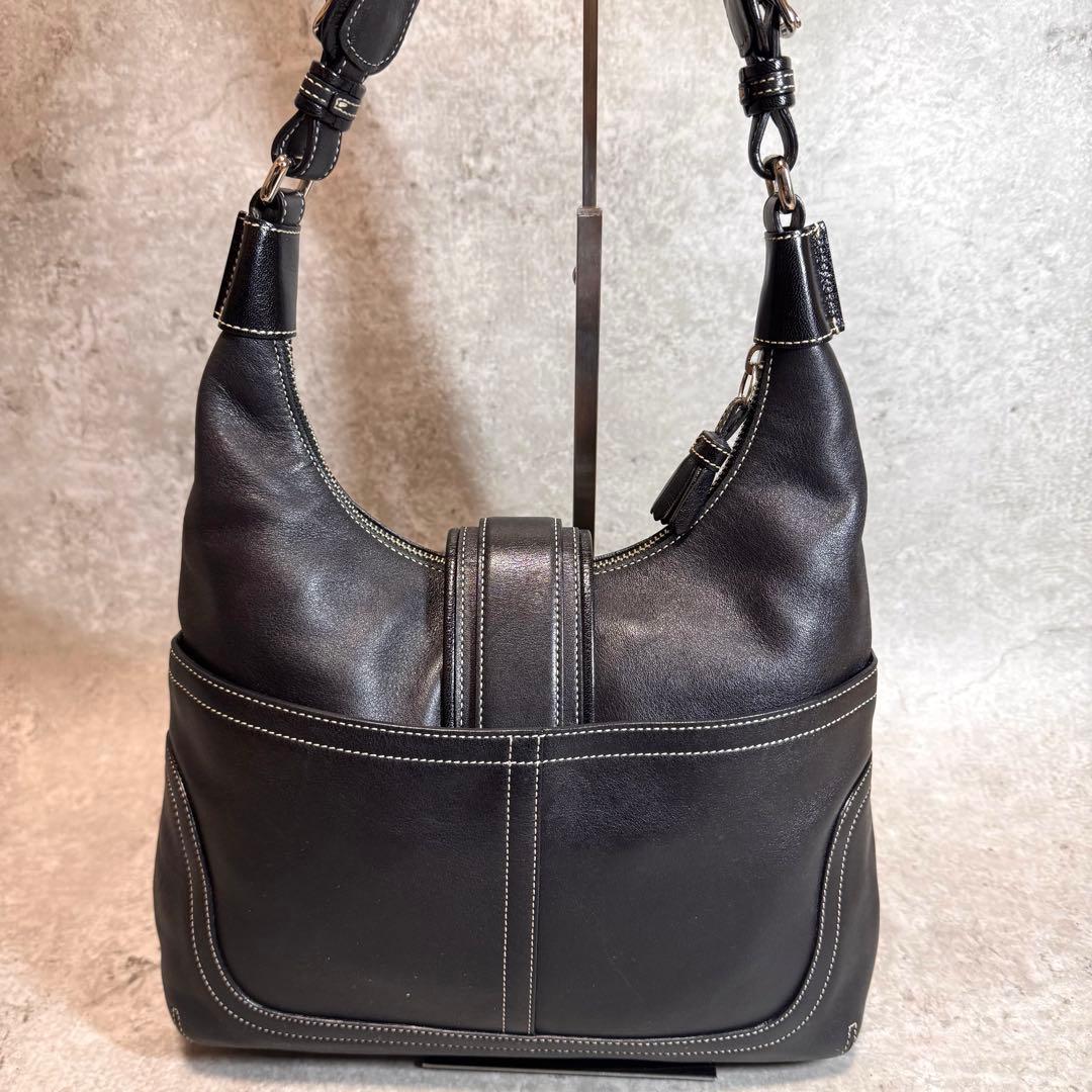 極美品 COACH ソーホー レザー ショルダーバッグ Y2K 肩掛け 黒
