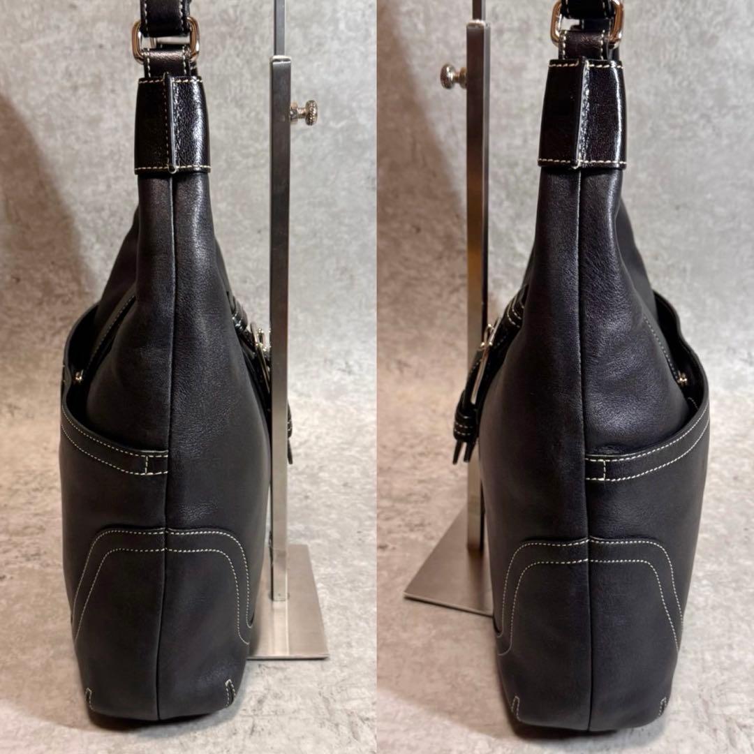 極美品 COACH ソーホー レザー ショルダーバッグ Y2K 肩掛け 黒