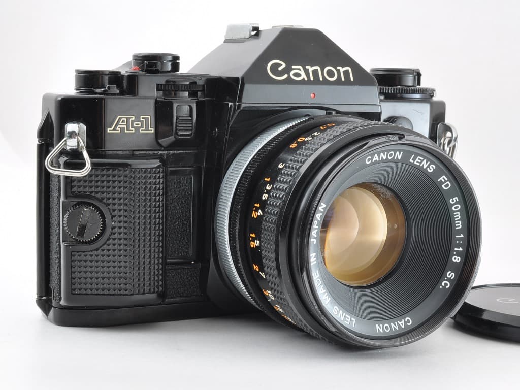 キヤノン A-1 ブラック FD 50mm f1.8 S.C. 動作確認済