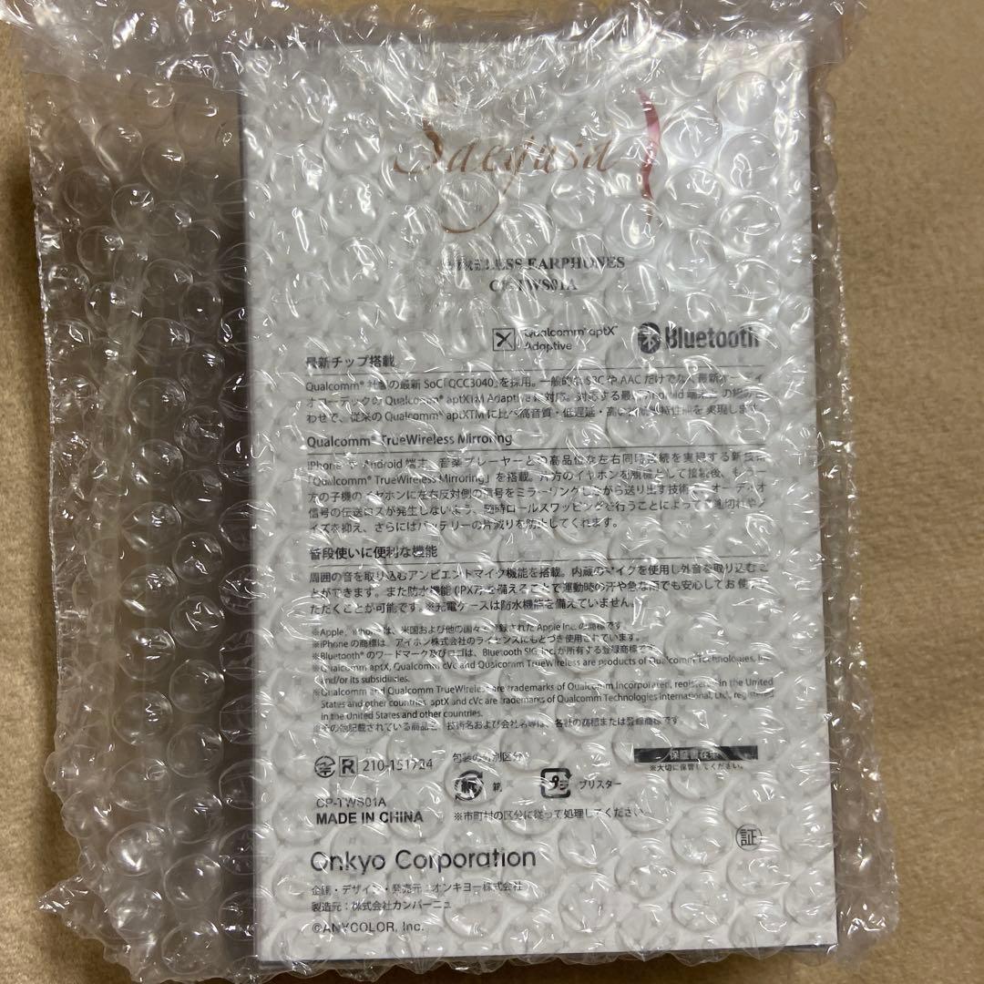 新品 にじさんじ×ONKYO ワイヤレスイヤホン CP-TWS01A 三枝明那