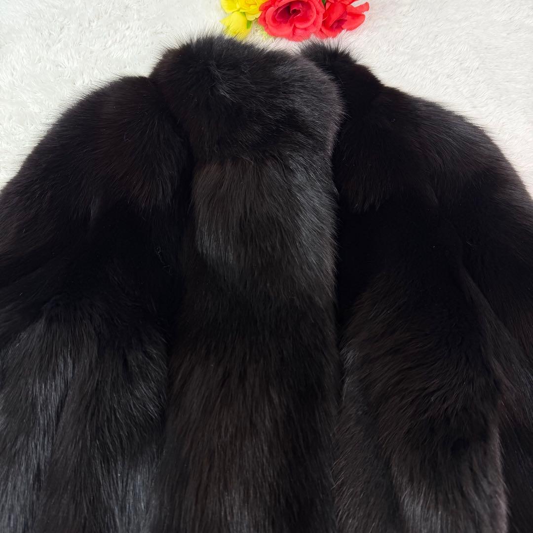 美品 ボリューム◎ 毛並み◎ ブルーフォックス 本毛皮 なめし柔らか