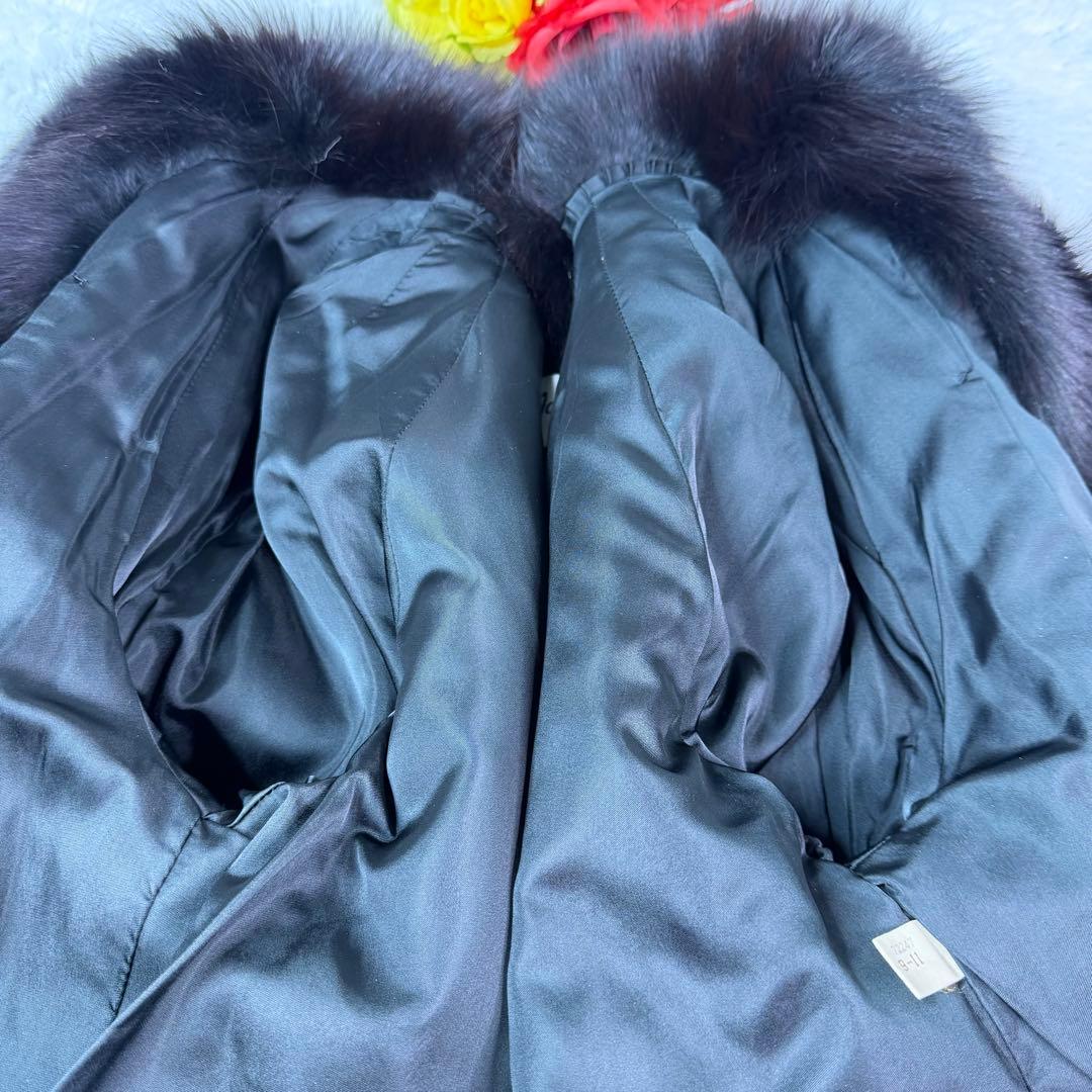 美品 ボリューム◎ 毛並み◎ ブルーフォックス 本毛皮 なめし柔らか