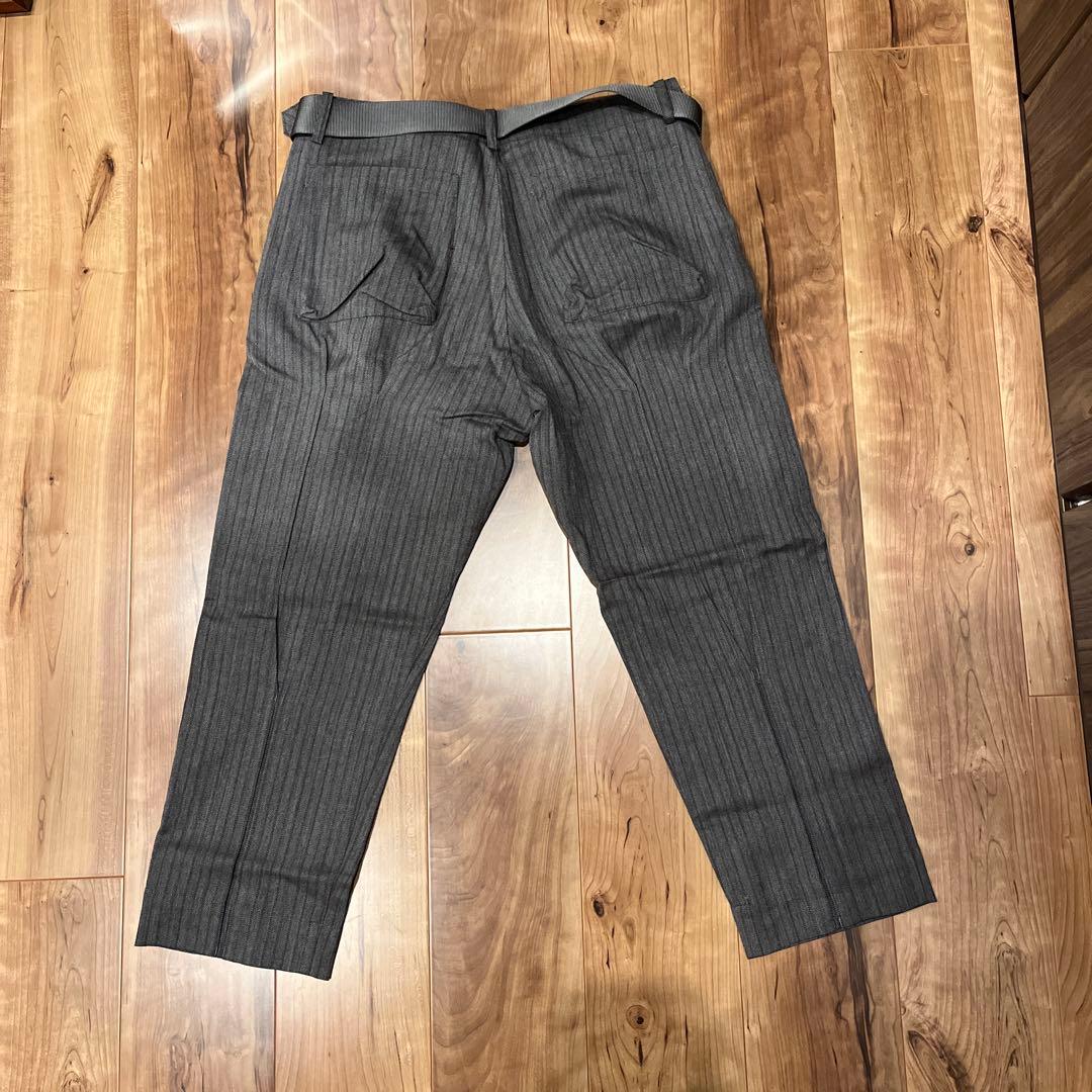 the Shepherd fragmentストライプ ボンテージパンツ　グレー