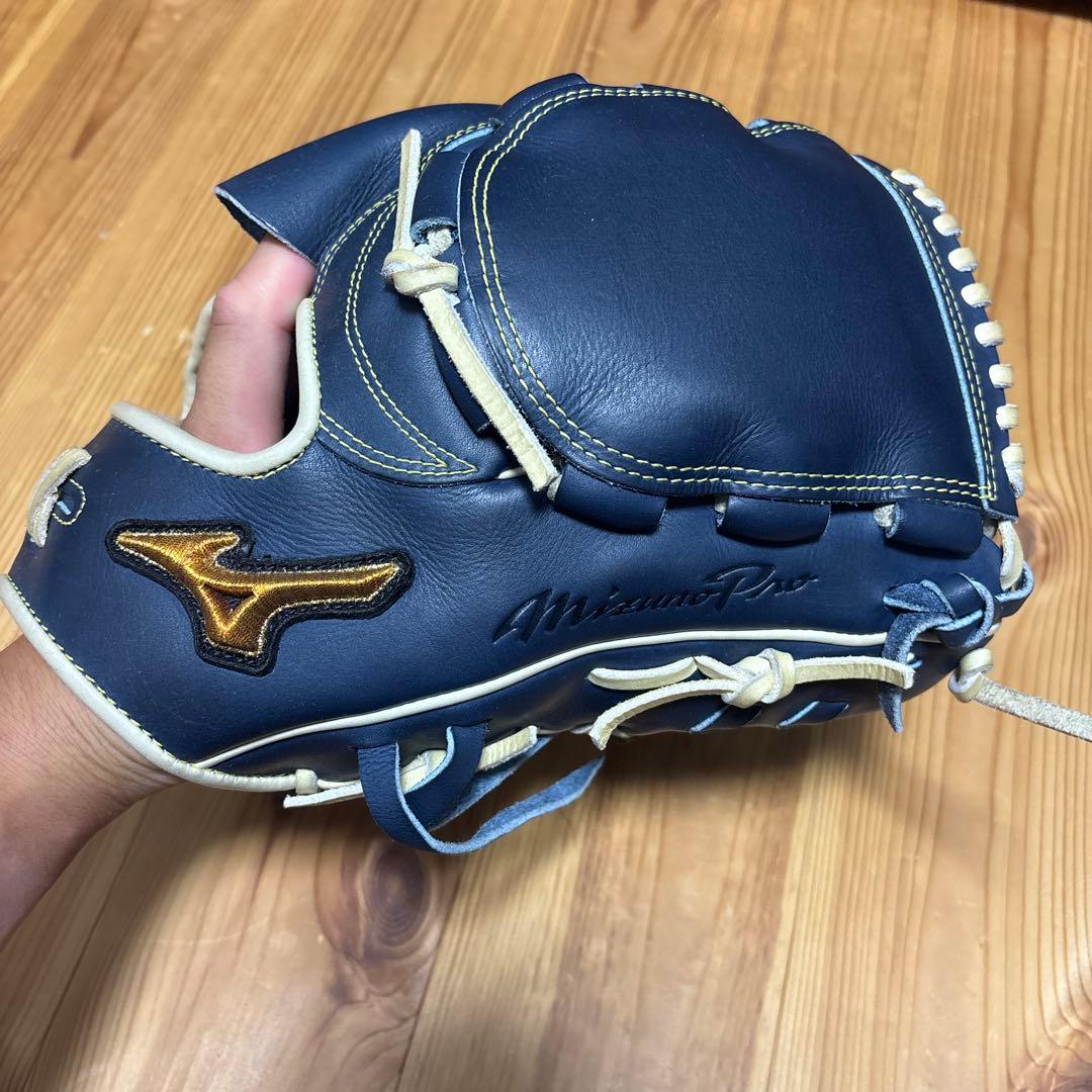 Mizuno Pro 軟式グローブ ネイビーピッチャー用