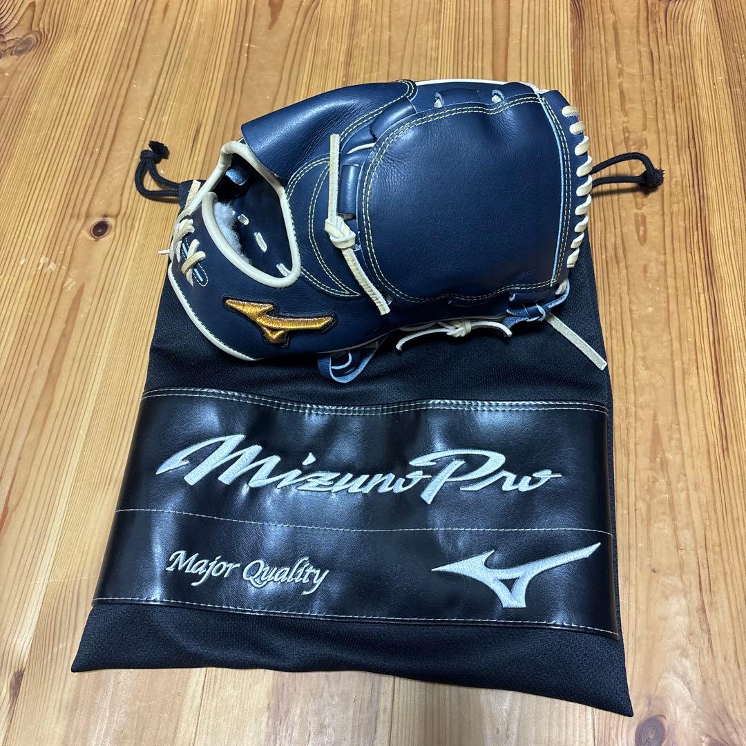 Mizuno Pro 軟式グローブ ネイビーピッチャー用