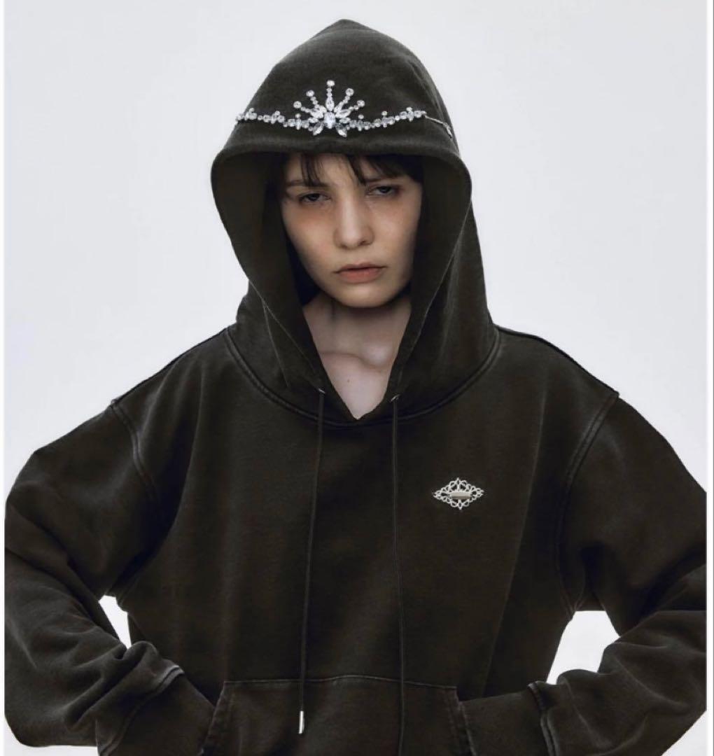 タナカダイスケ　bijou tiara hoodie Black