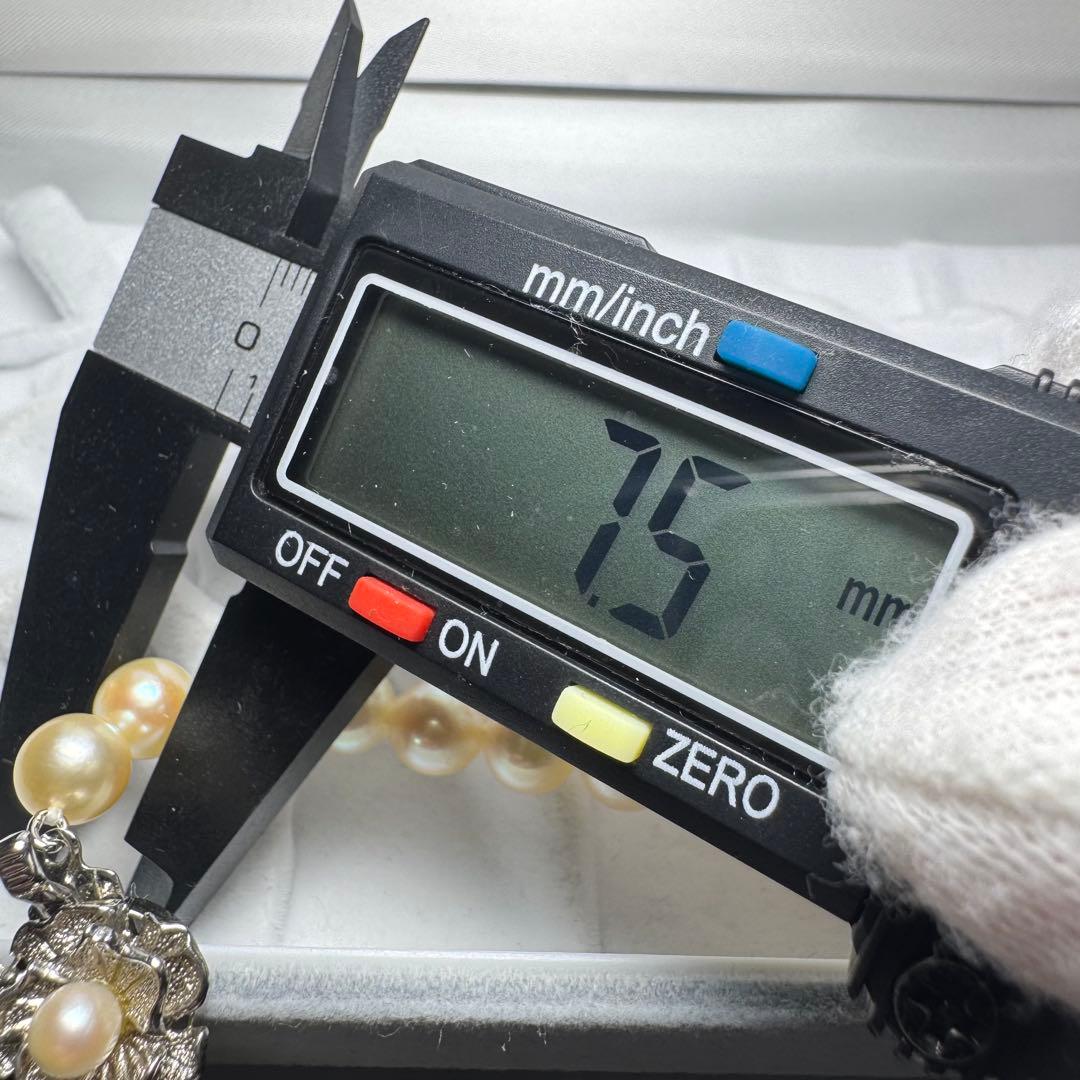 大珠 アコヤ真珠 ネックレス パール 8.0mm 43.5cm 37.1g