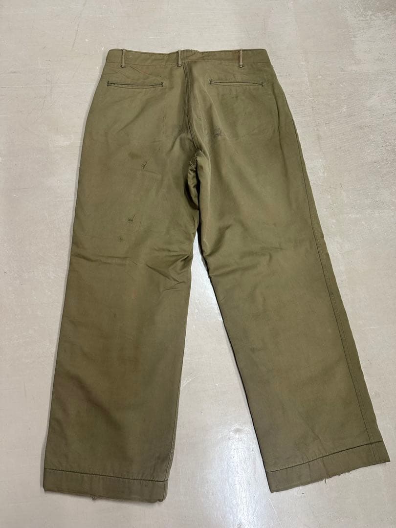 40s 大戦　usarmy ウール　チノパン　両玉縁　ビンテージ