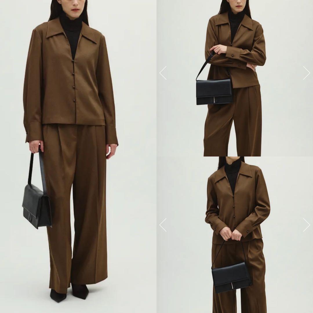 RIM.ARK 26SS Open collar slim SH JKブラウン