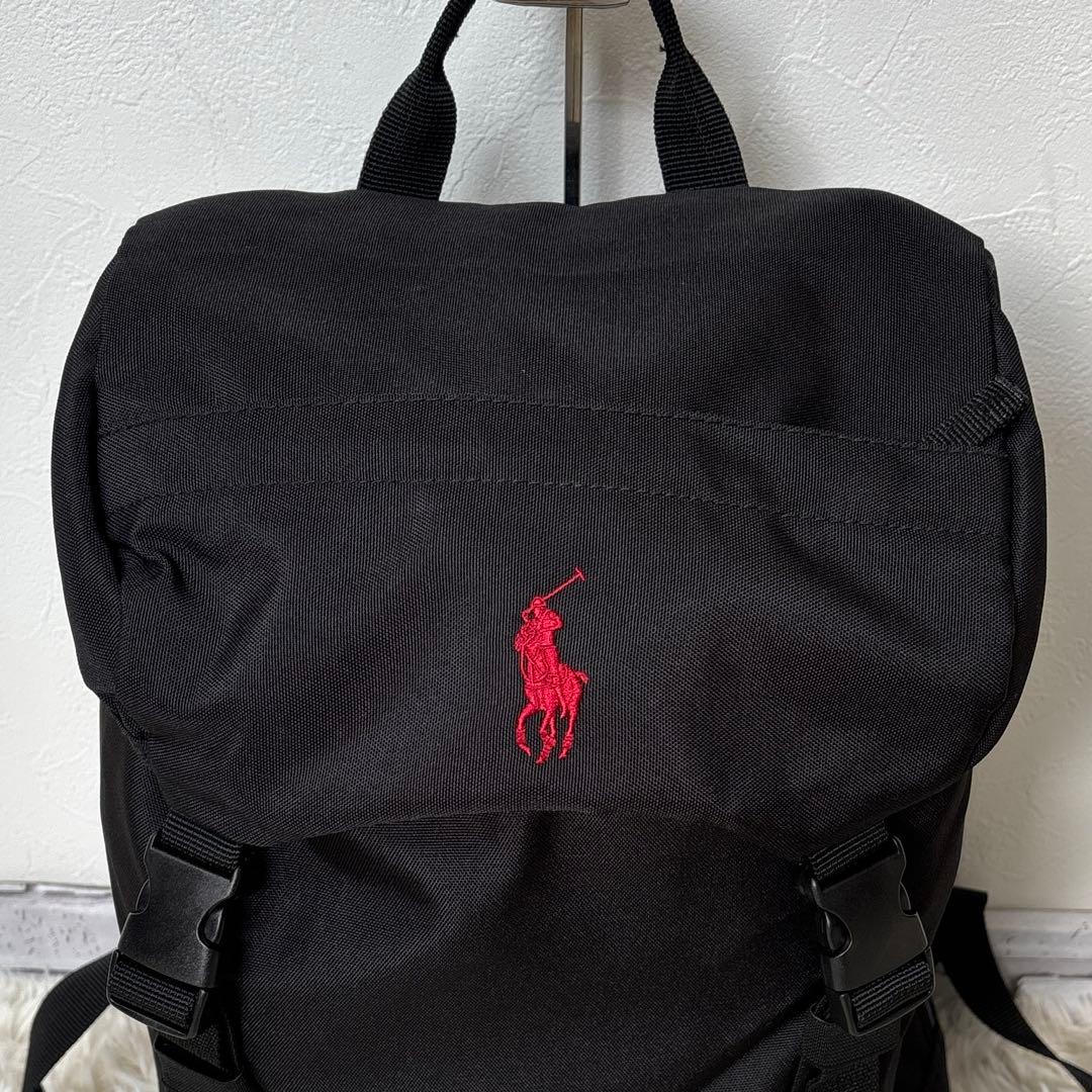 美品☆【ポロラルフローレン】ポニー　ブラック　バックパック　リュック　y2k