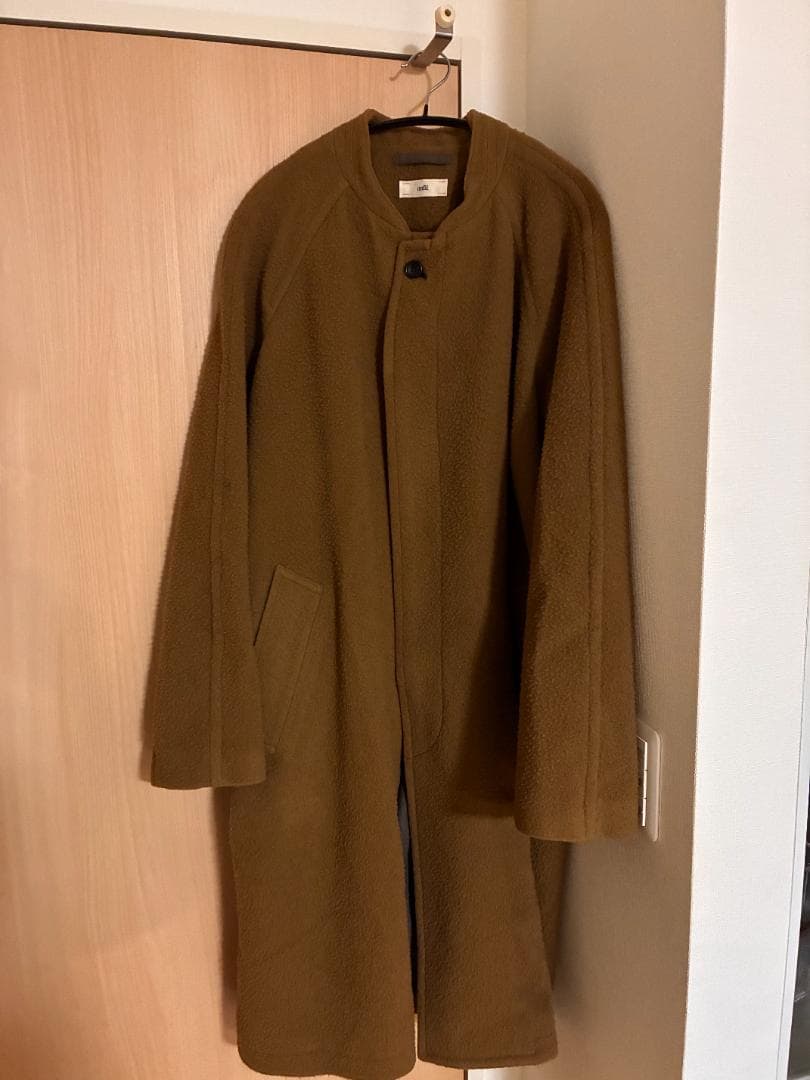 ジャケット・アウター unfil MELTON BAND COLLAR COAT