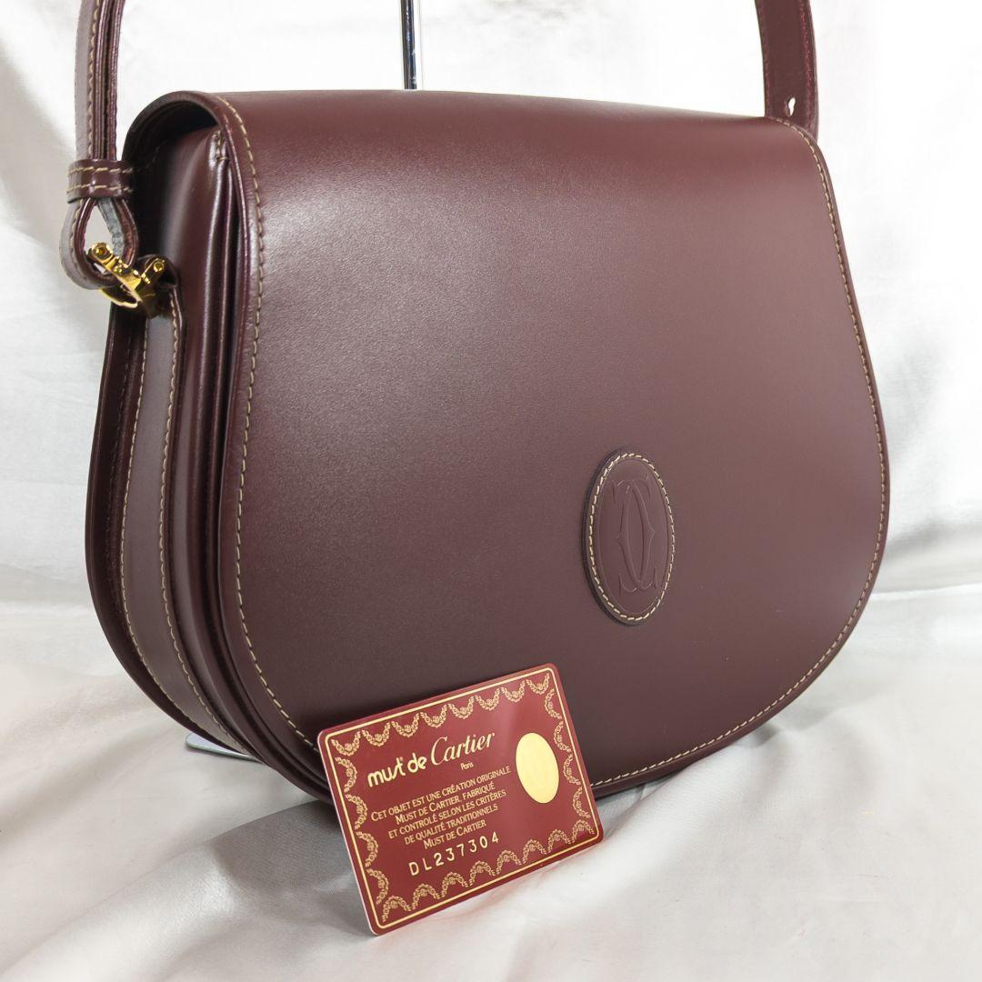 【未使用級】 カルティエ マストライン メッセンジャーバッグ カード カード付き