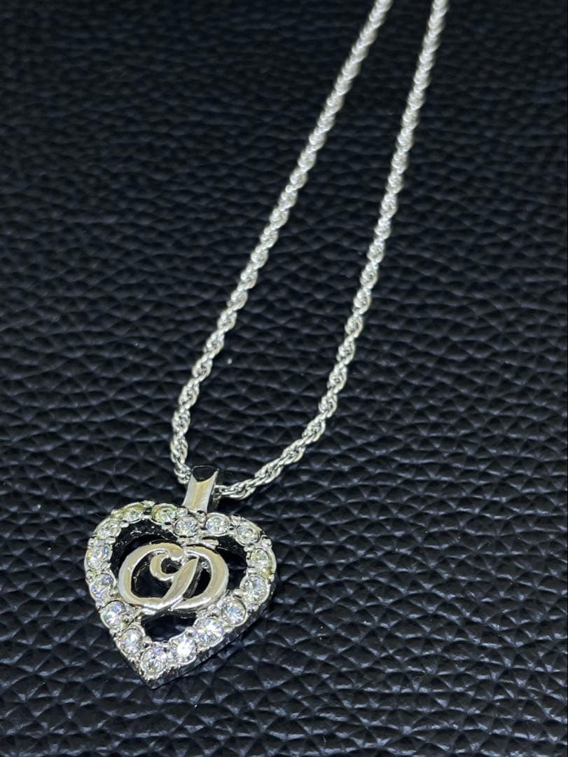 Christian Dior CDロゴ　ラインストーン　デザインネックレス