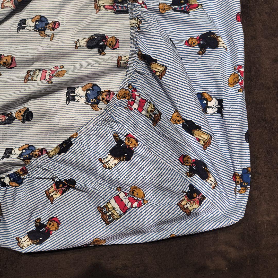 ラルフローレン廃盤 ポロベア ボックスシーツ シングル