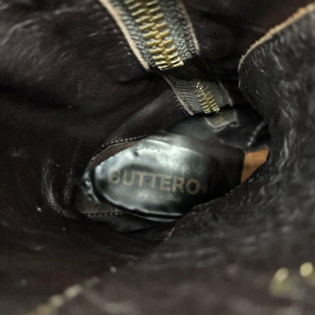 名作✨BUTTEROブッテロ B1119 レースアップブーツ サイドジップ 40