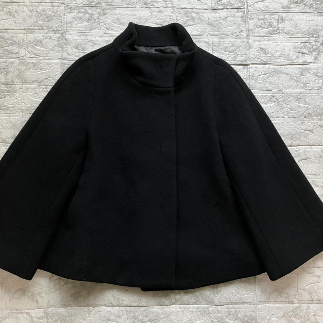 美品・24AW◎ ANAYI アナイ ウールビーバーショートコート 黒 38