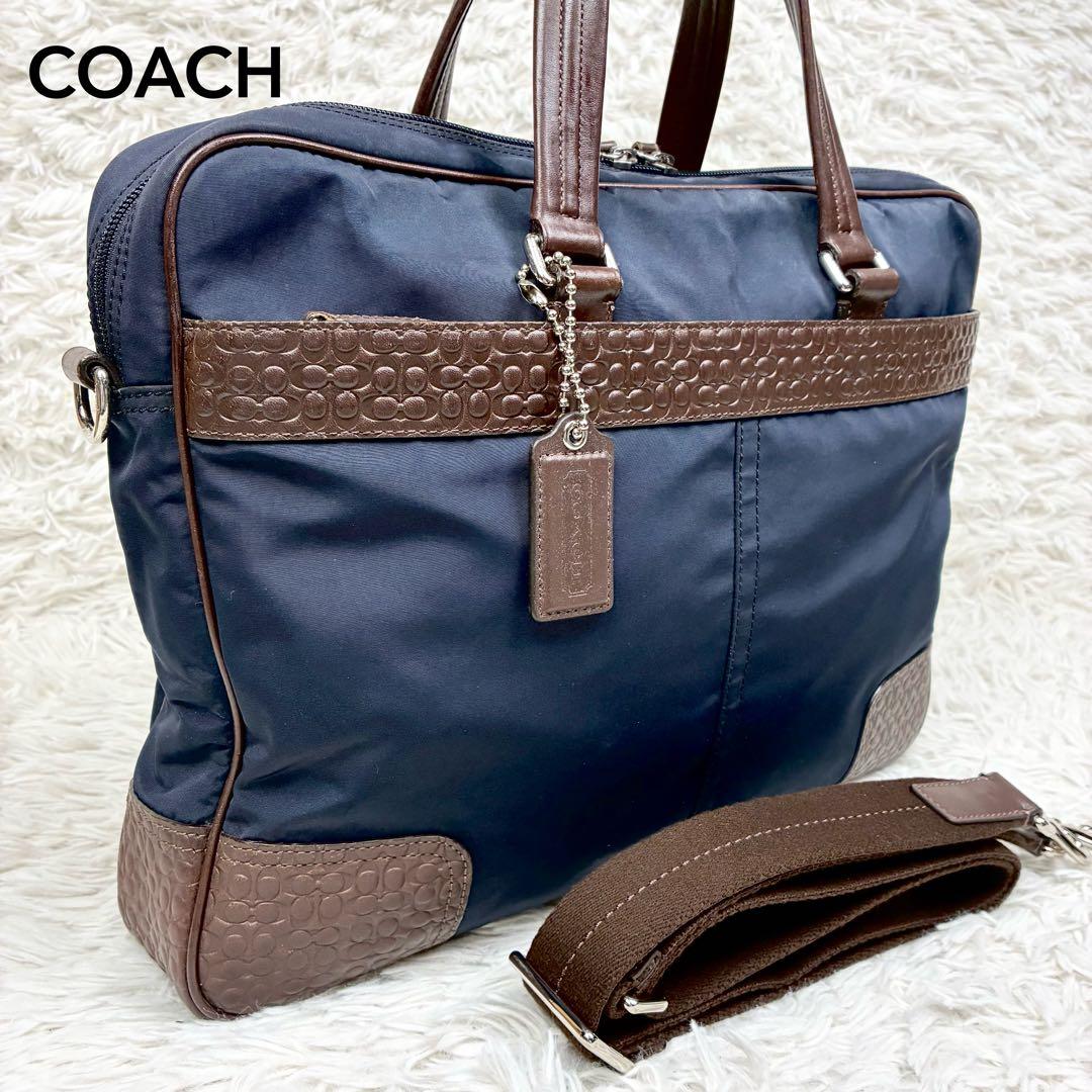 【人気】 コーチ 2way ビジネスバッグ A4可 ショルダーバッグ COACH