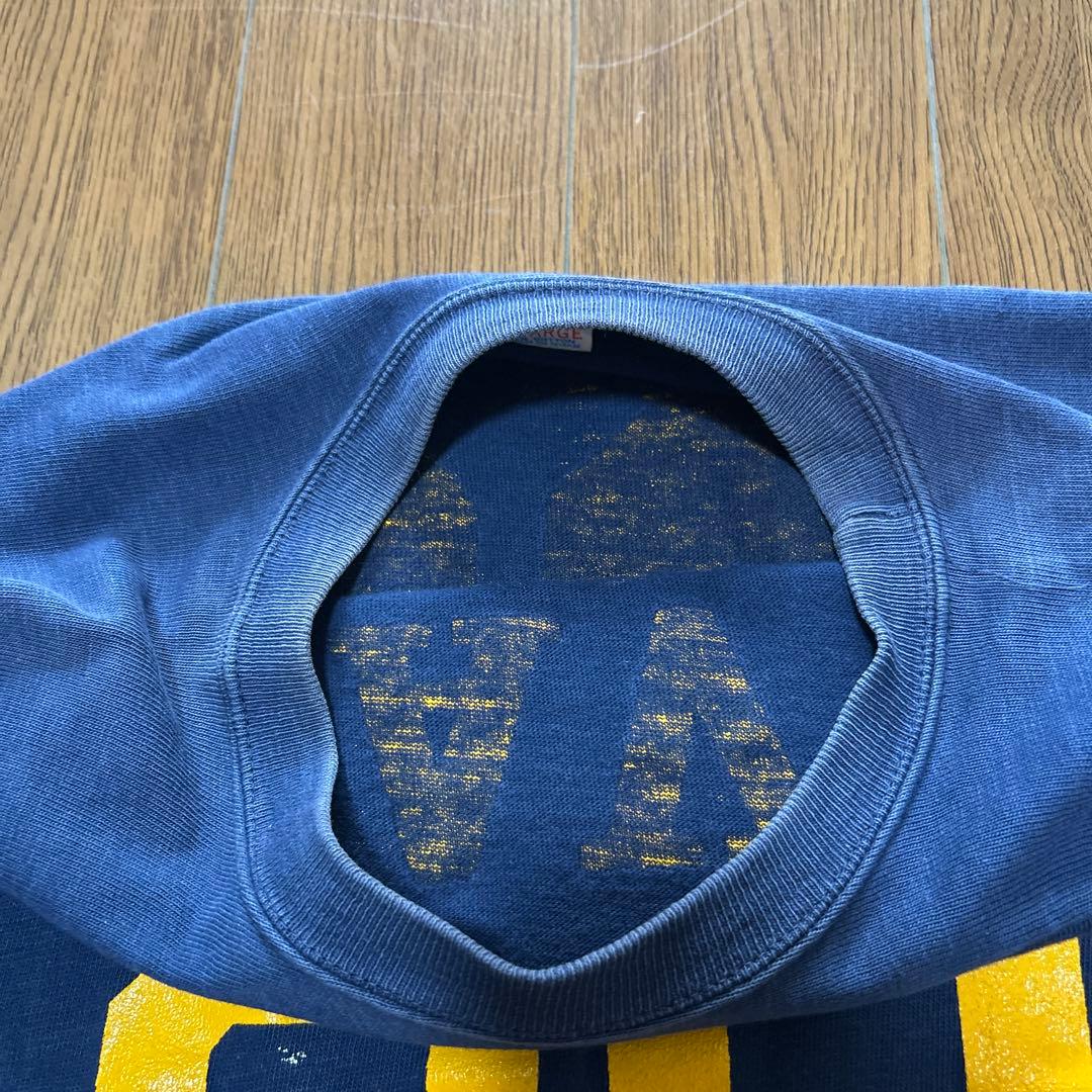 チャンピオンフットボールtシャツ　70s ヴィンテージ　navy バータグ
