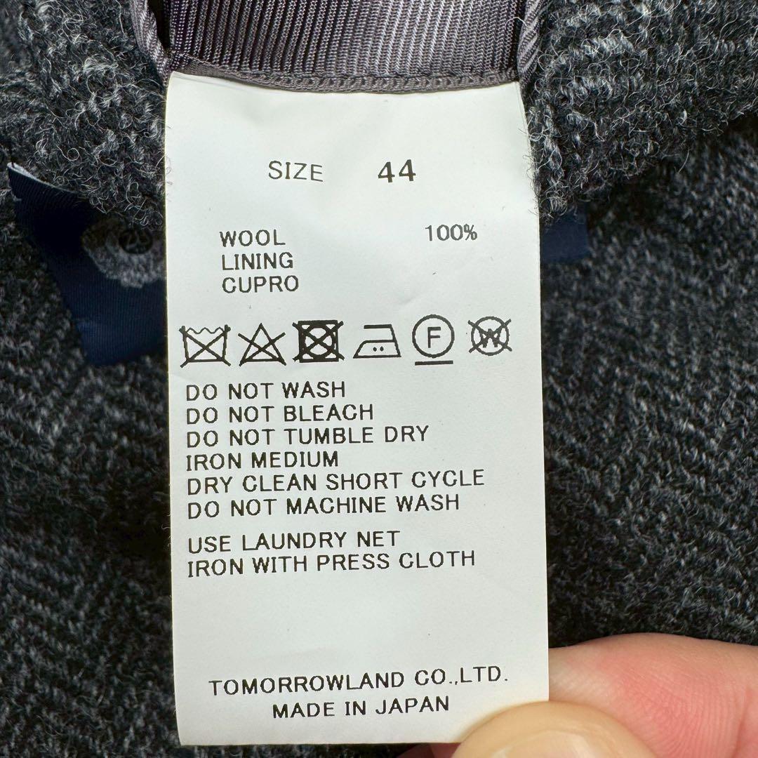 極美品✨トゥモローランドピルグリム ヘリンボーン テーラード ツイード 44 S