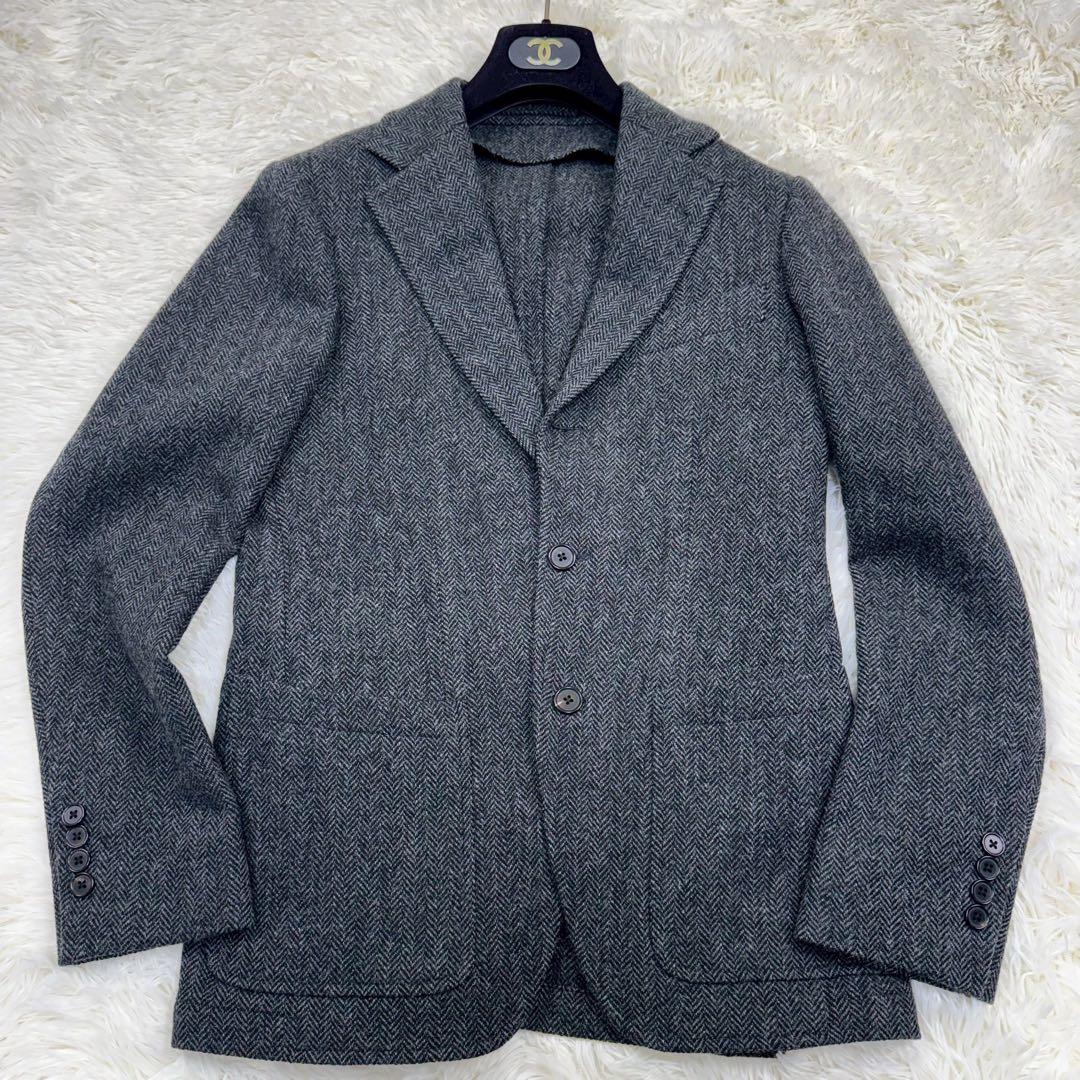 極美品✨トゥモローランドピルグリム ヘリンボーン テーラード ツイード 44 S