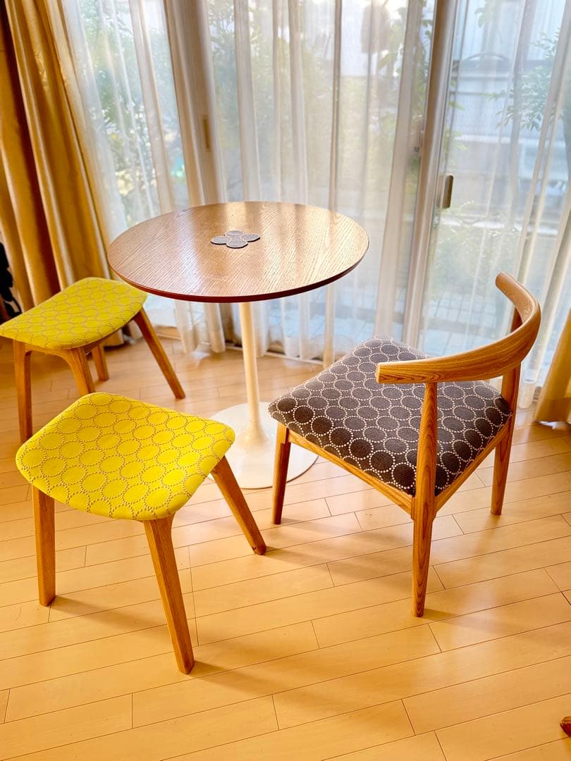 セット割引　ミナペルホネン生地使用チェアとパネル　(ダイニングチェア　イス椅子)