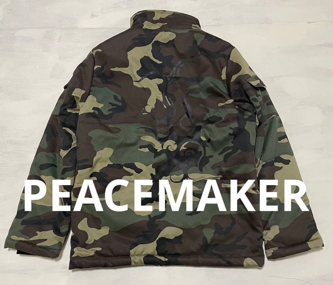レア PEACEMAKER　ピースマーク 独鈷 ロゴ＆迷彩　中綿ジャケット