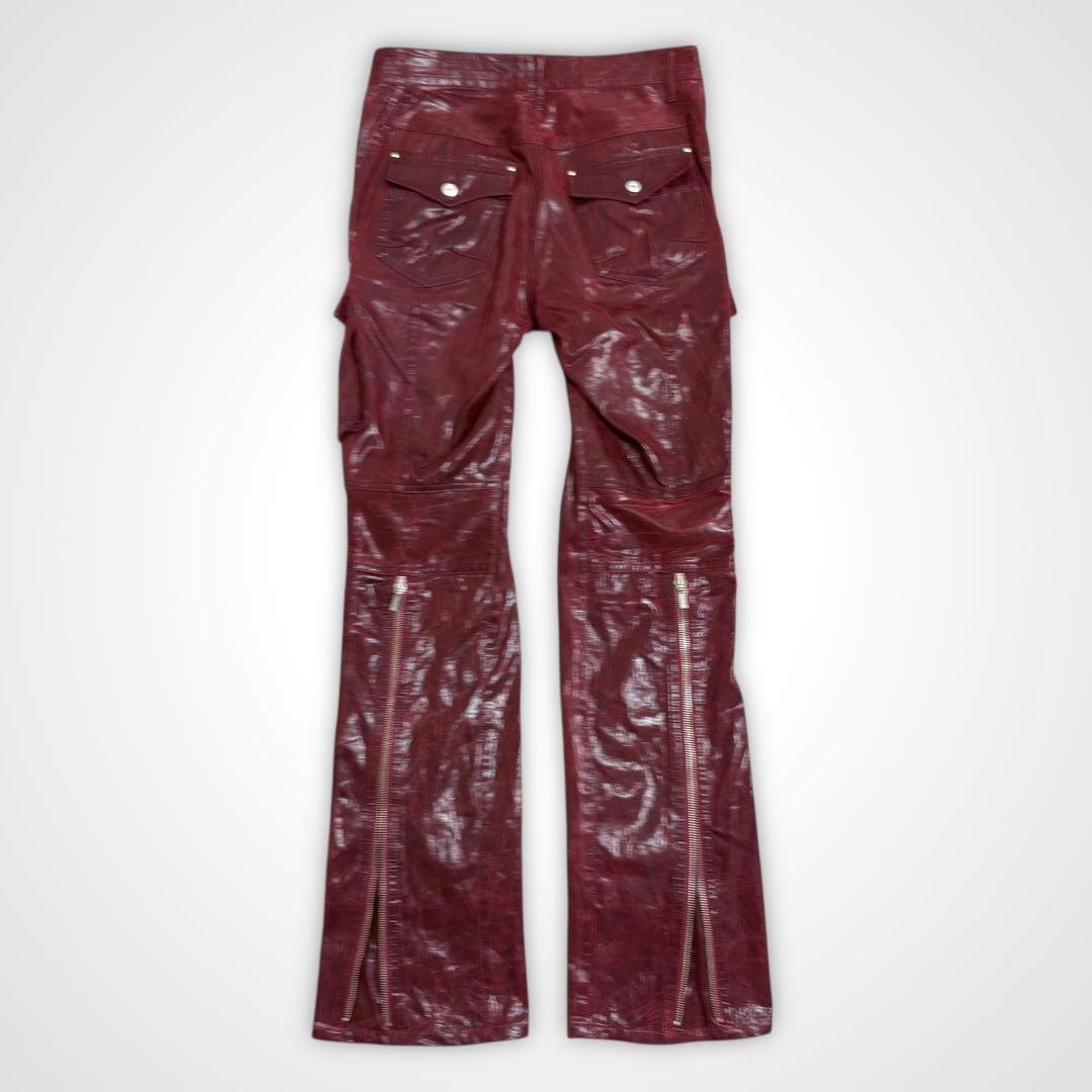 00s Y2K A.S.M 裾ジップ ギミック フレア カーゴパンツ 90s