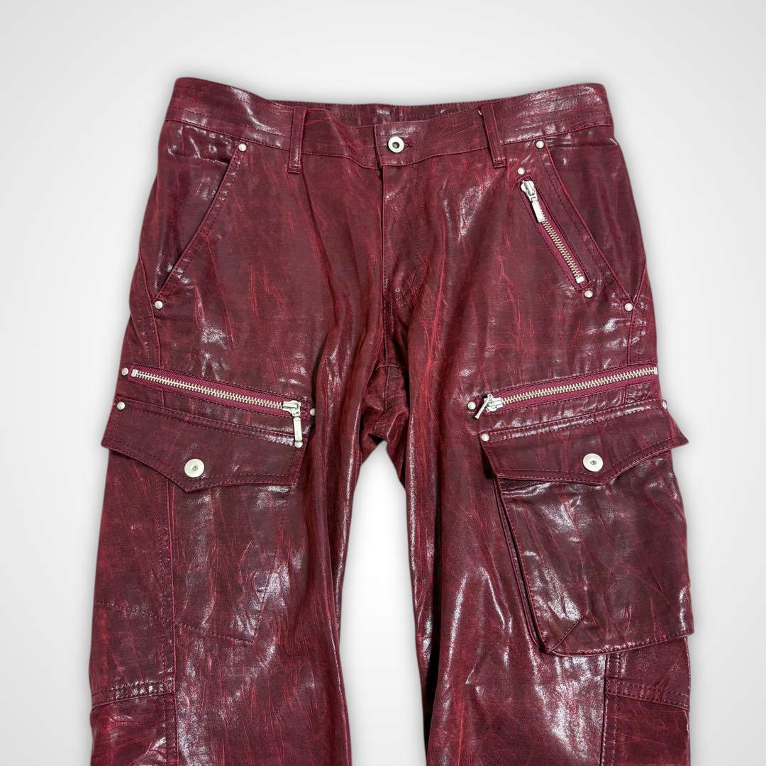 00s Y2K A.S.M 裾ジップ ギミック フレア カーゴパンツ 90s