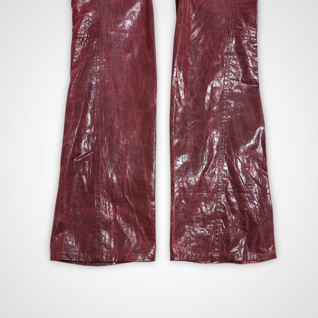 00s Y2K A.S.M 裾ジップ ギミック フレア カーゴパンツ 90s