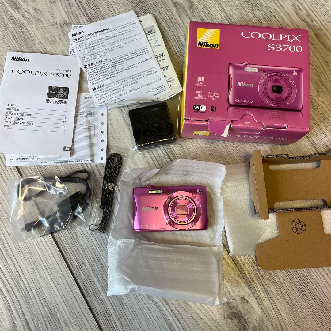 処分価格【新品未使用】Nikon COOLPIX S3700 ピンク