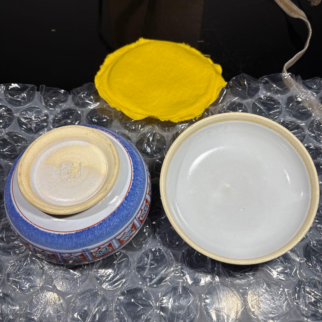 真作　人間国宝　加藤卓男　ペルシア色絵人物ノ陶器