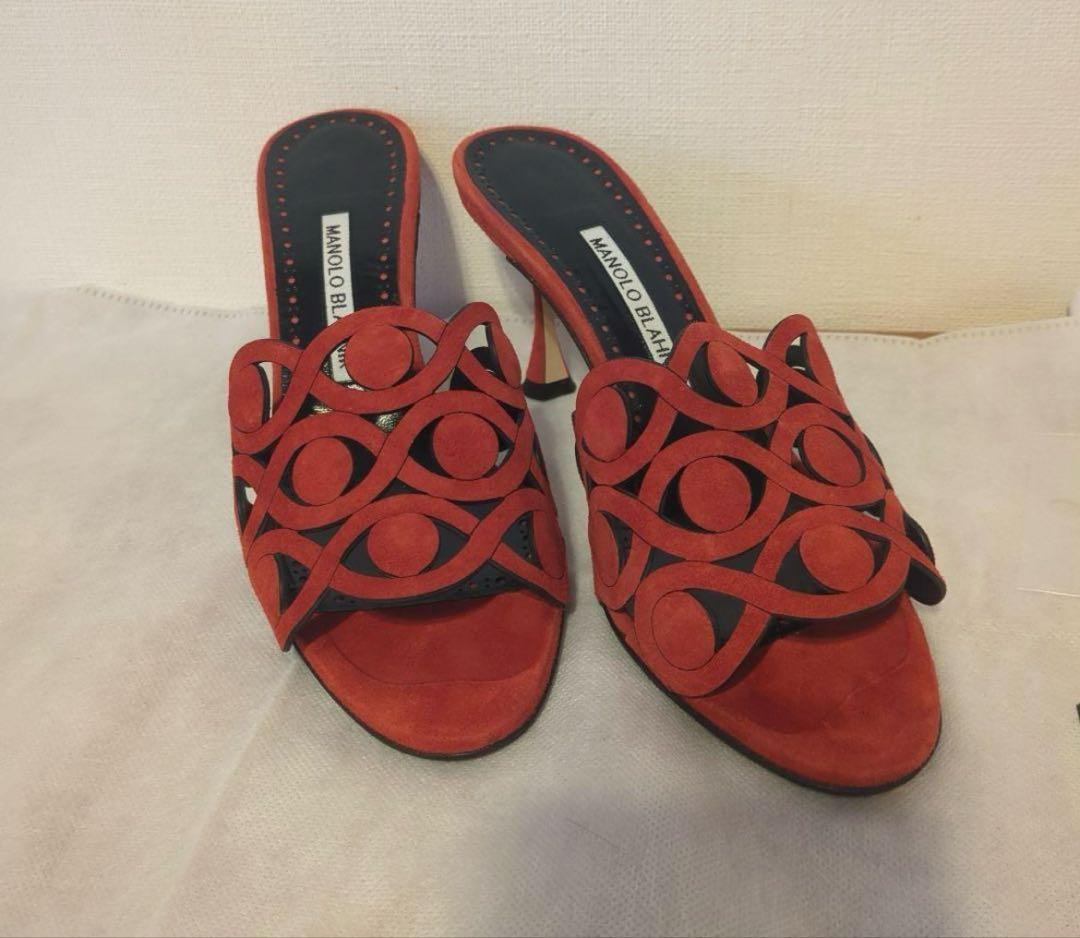 MANOLO BLAHNIK ミュール　38 スエード