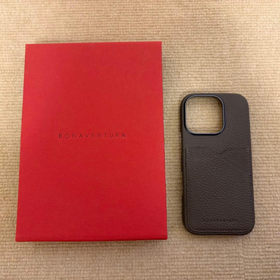 iPhone16pro BONAVENTURA レザーケース チャコールグレー