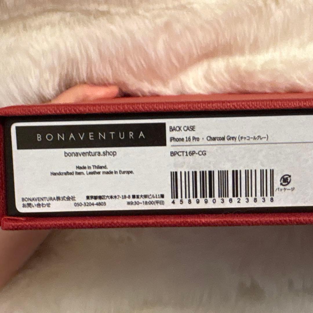 iPhone16pro BONAVENTURA レザーケース チャコールグレー