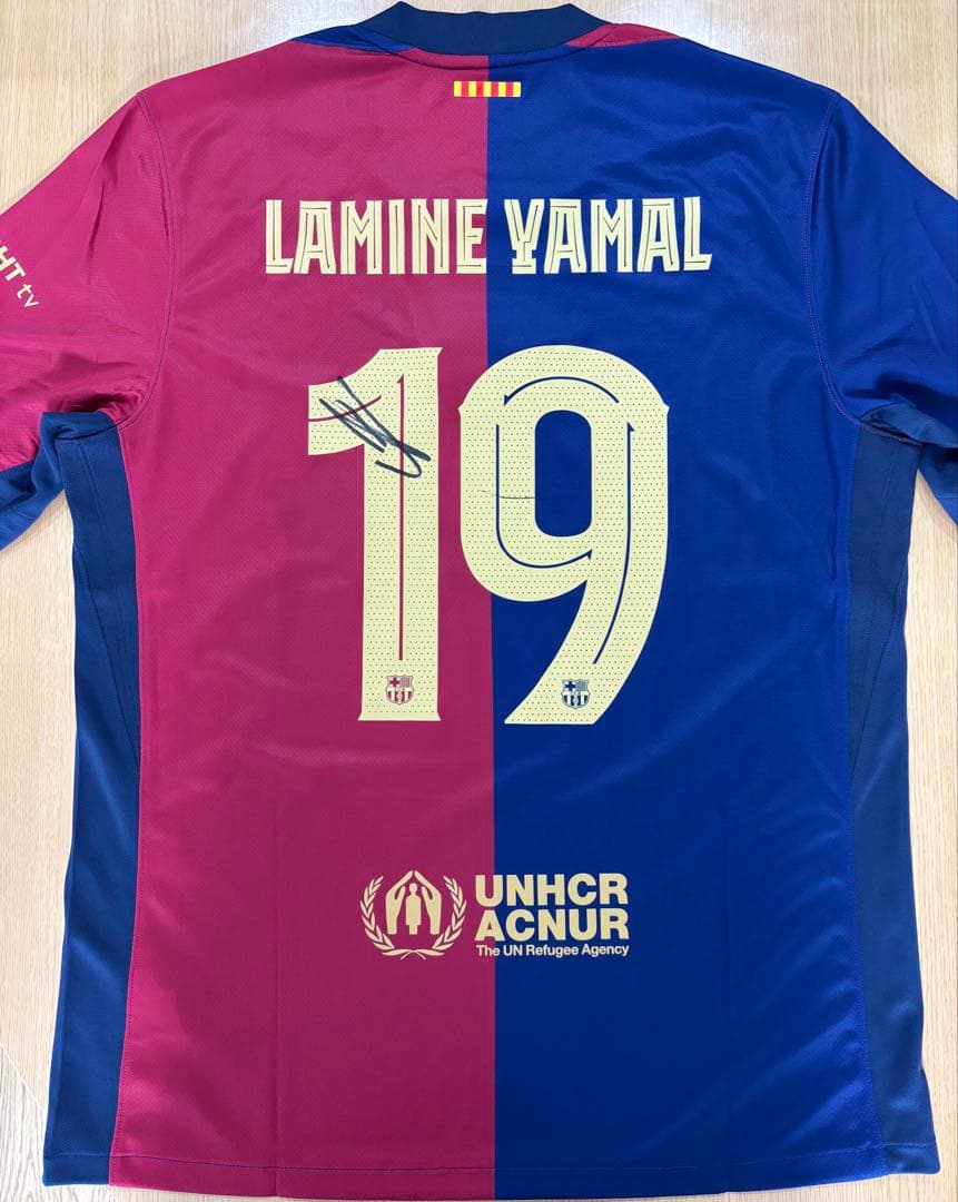 バルセロナ 24-25ホーム ラミンヤマル直筆サインユニフォーム