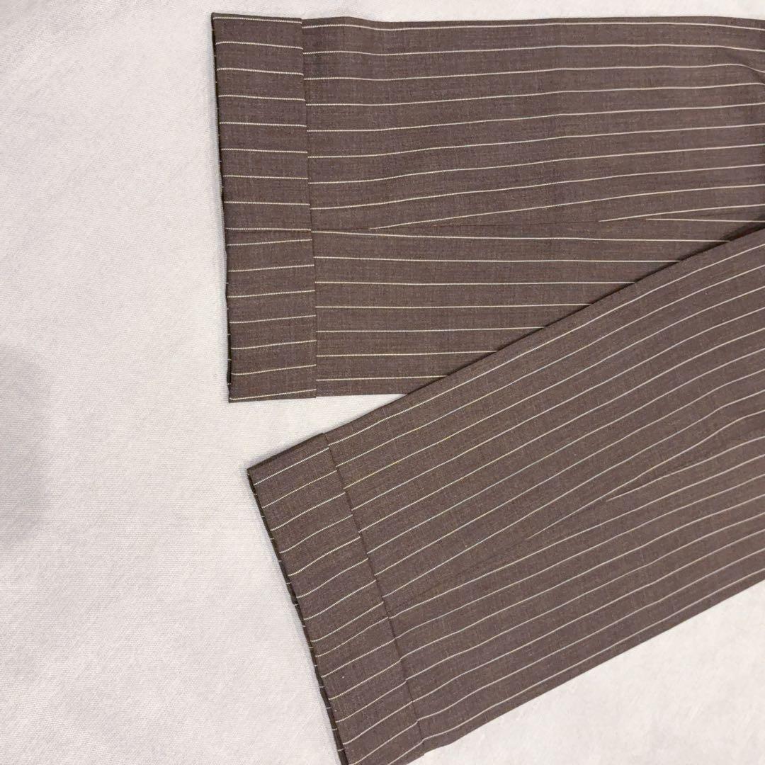 極美品 トゥモローランド ピルグリム ブラウン ストライプ スーツ