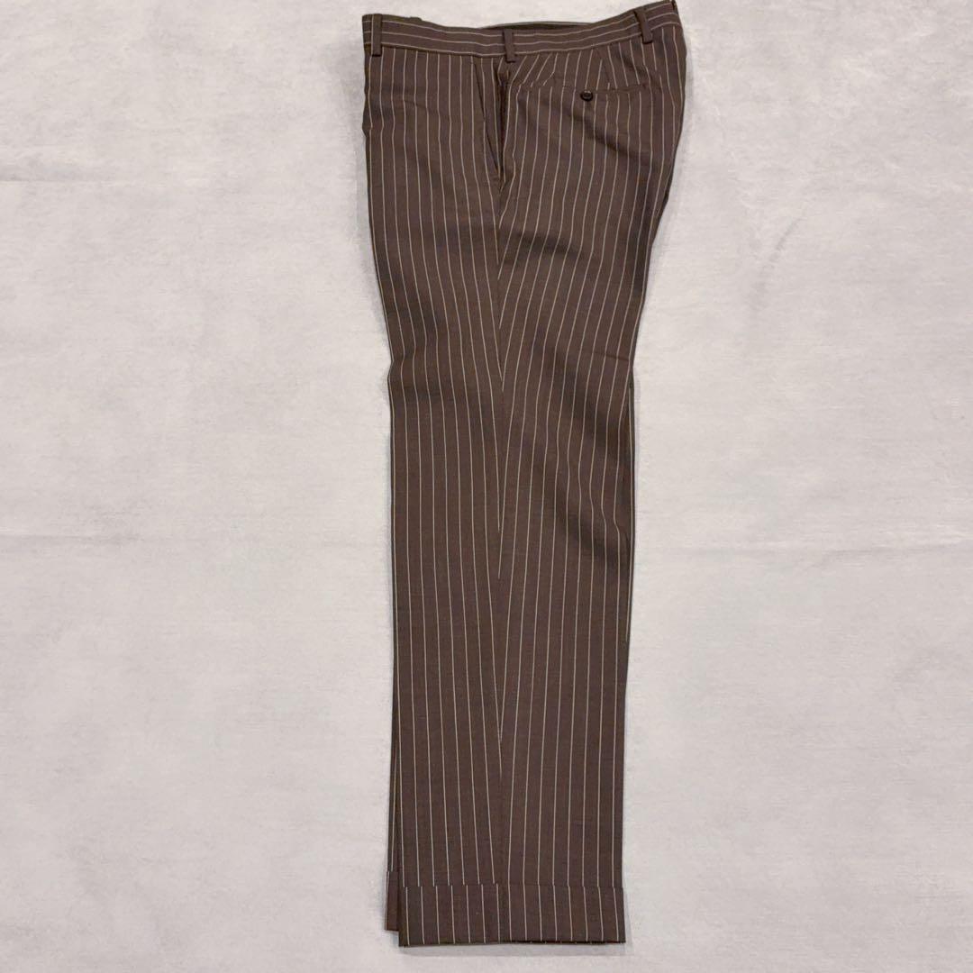 極美品 トゥモローランド ピルグリム ブラウン ストライプ スーツ