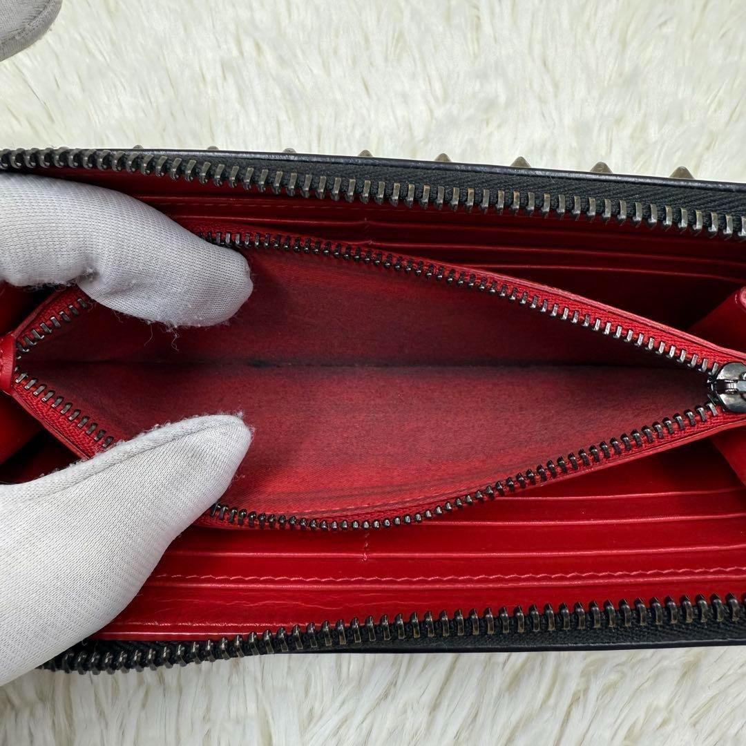 ✨美品✨ ルブタン 長財布 パネトーネ ラウンドジップ　ブラック　レザー