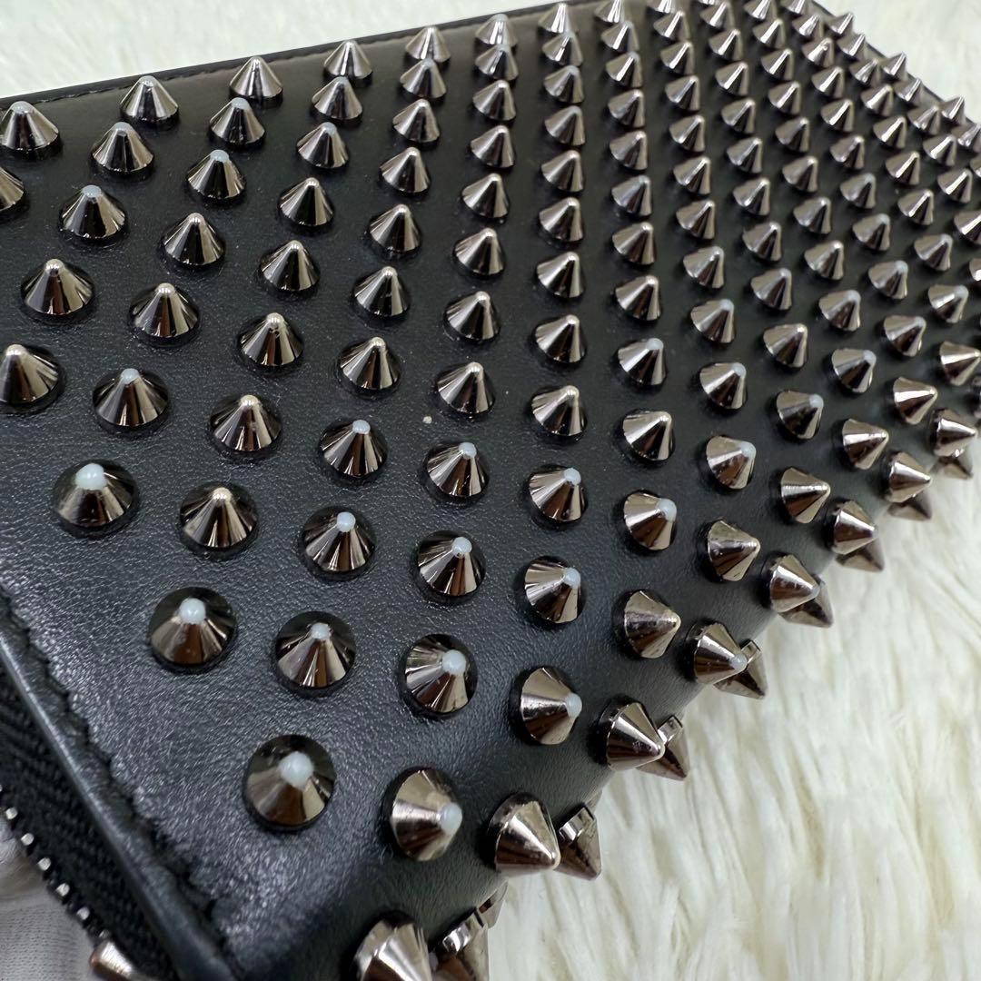 ✨美品✨ ルブタン 長財布 パネトーネ ラウンドジップ　ブラック　レザー