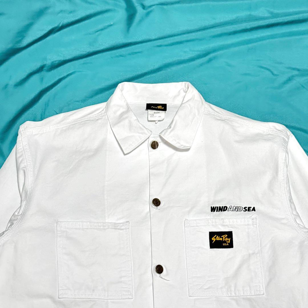 良好　ウィンダンシー×スタンレイ ペイントデニムジャケット 白 ＵＳＡ製 希少