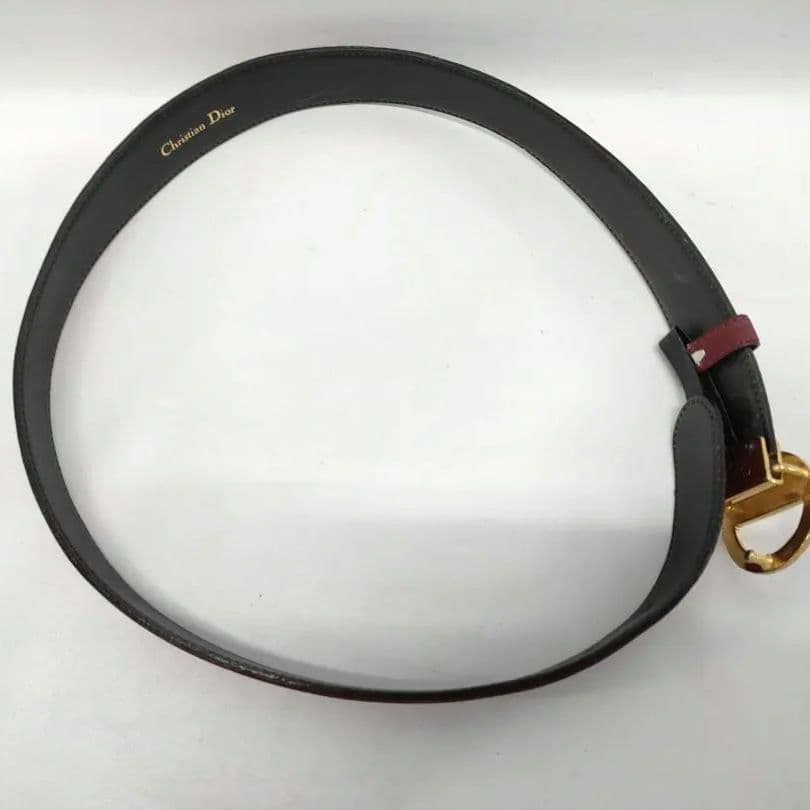 Christian Dior バーガンディ スエード 65cm 幅3cm d52