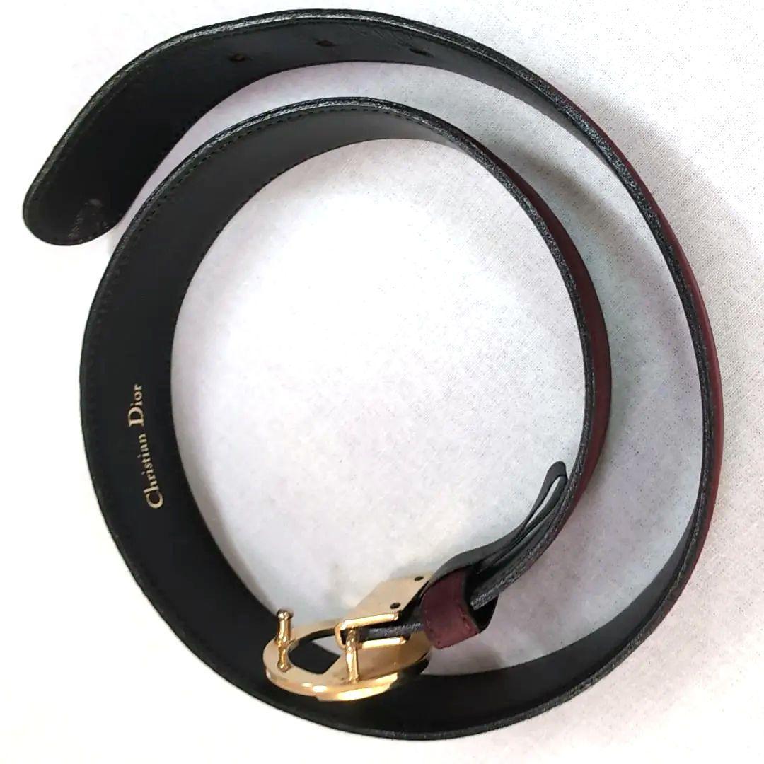 Christian Dior バーガンディ スエード 65cm 幅3cm d52