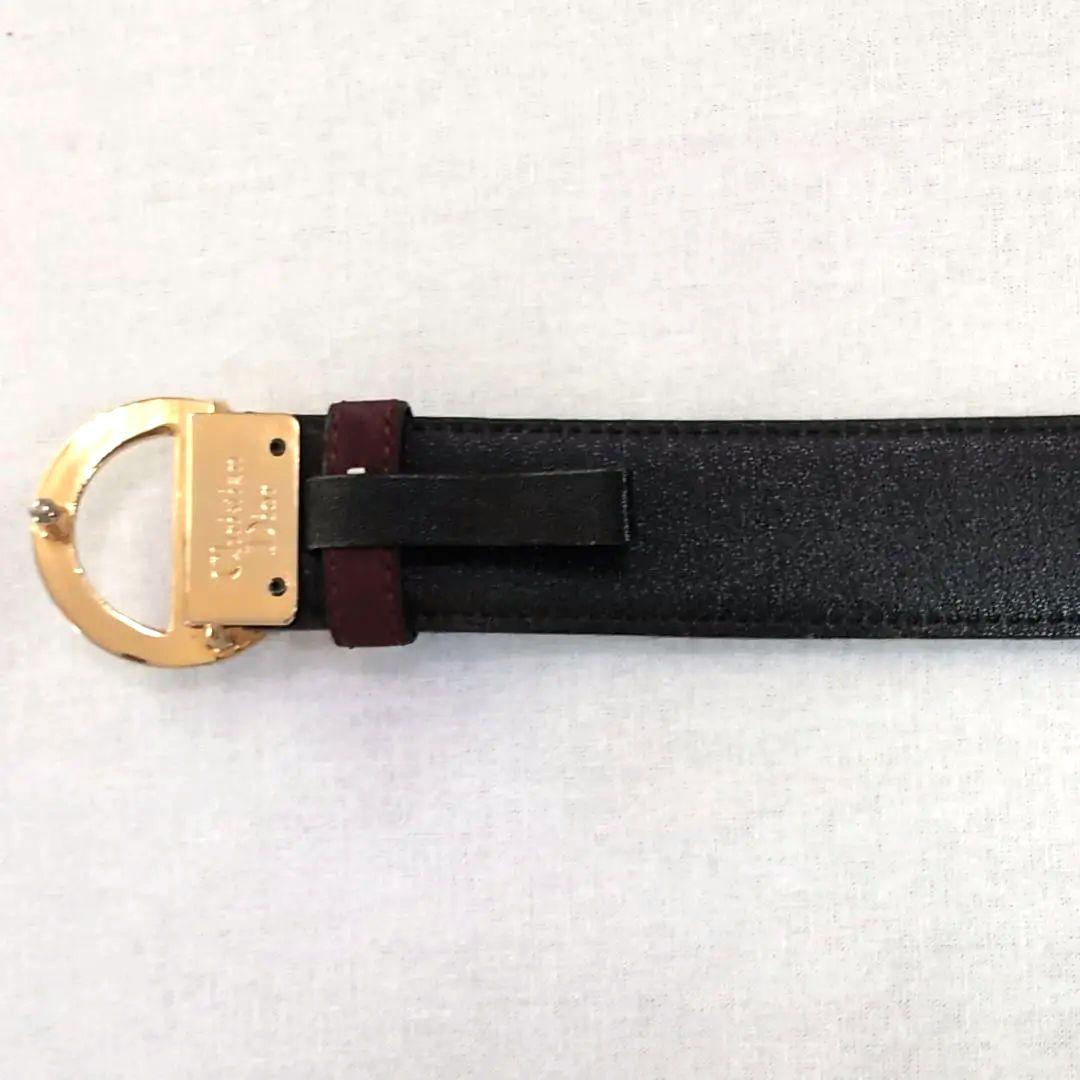 Christian Dior バーガンディ スエード 65cm 幅3cm d52