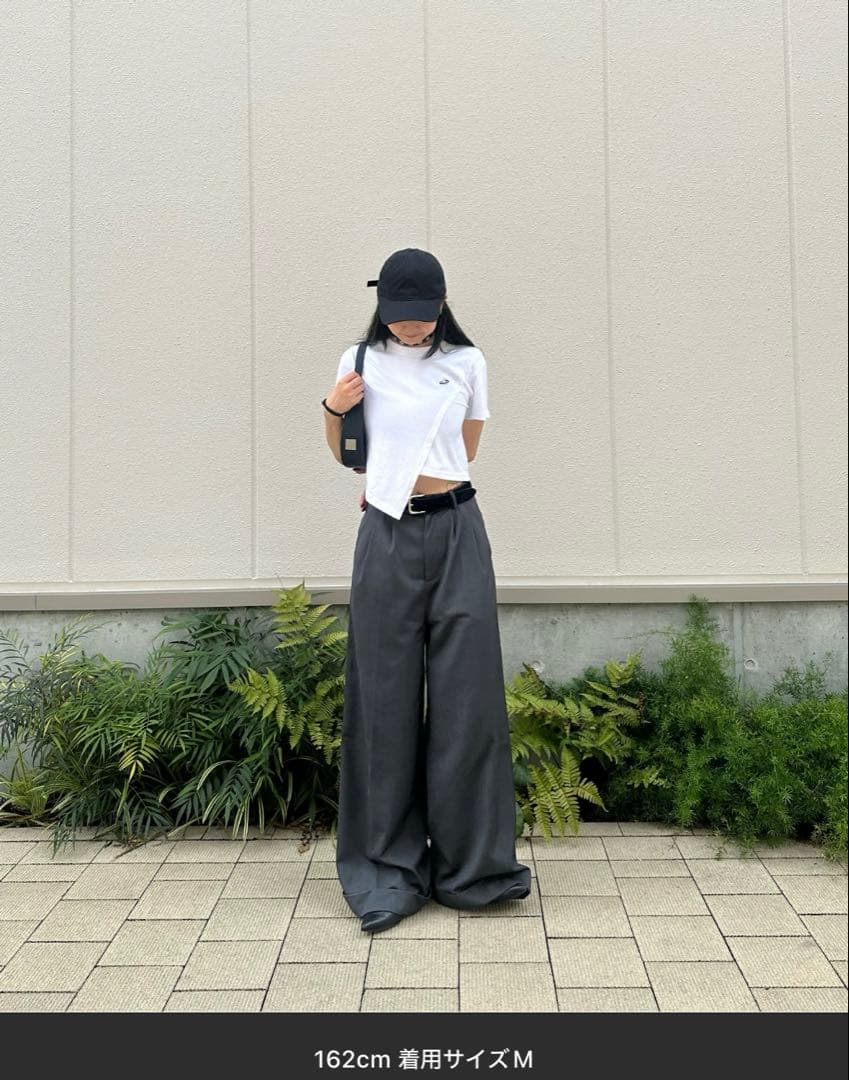 2tuck wide baggy slacks ワイドバギーフレアスラックス