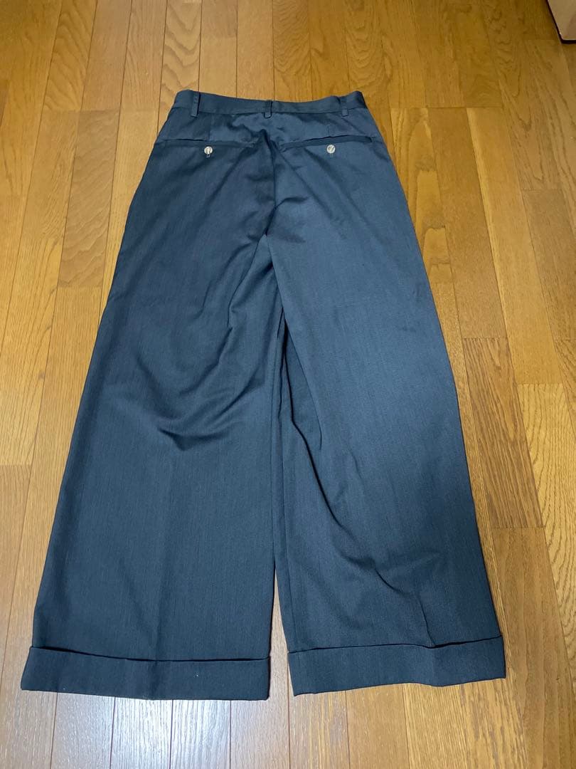 2tuck wide baggy slacks ワイドバギーフレアスラックス