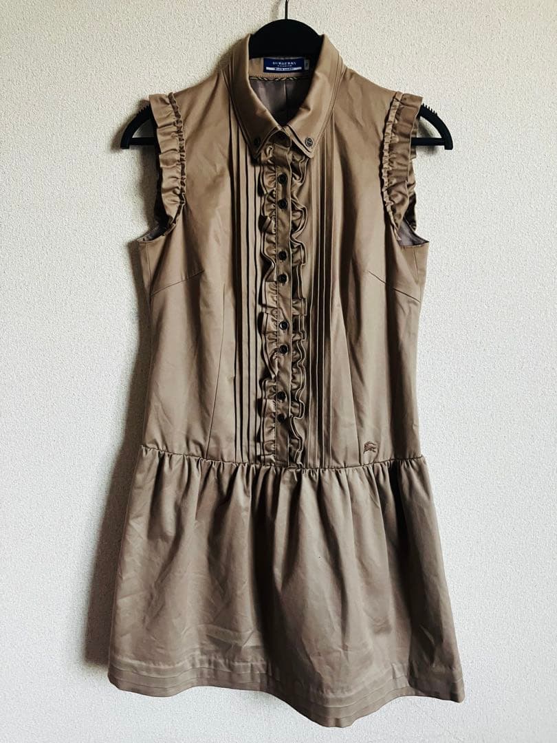 激レア　BURBERRY ブルーレーベル　フリルノースリーブ シャツワンピース