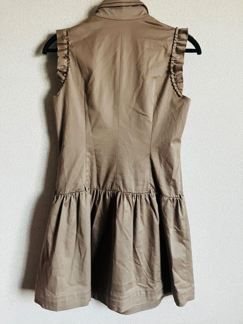 激レア　BURBERRY ブルーレーベル　フリルノースリーブ シャツワンピース