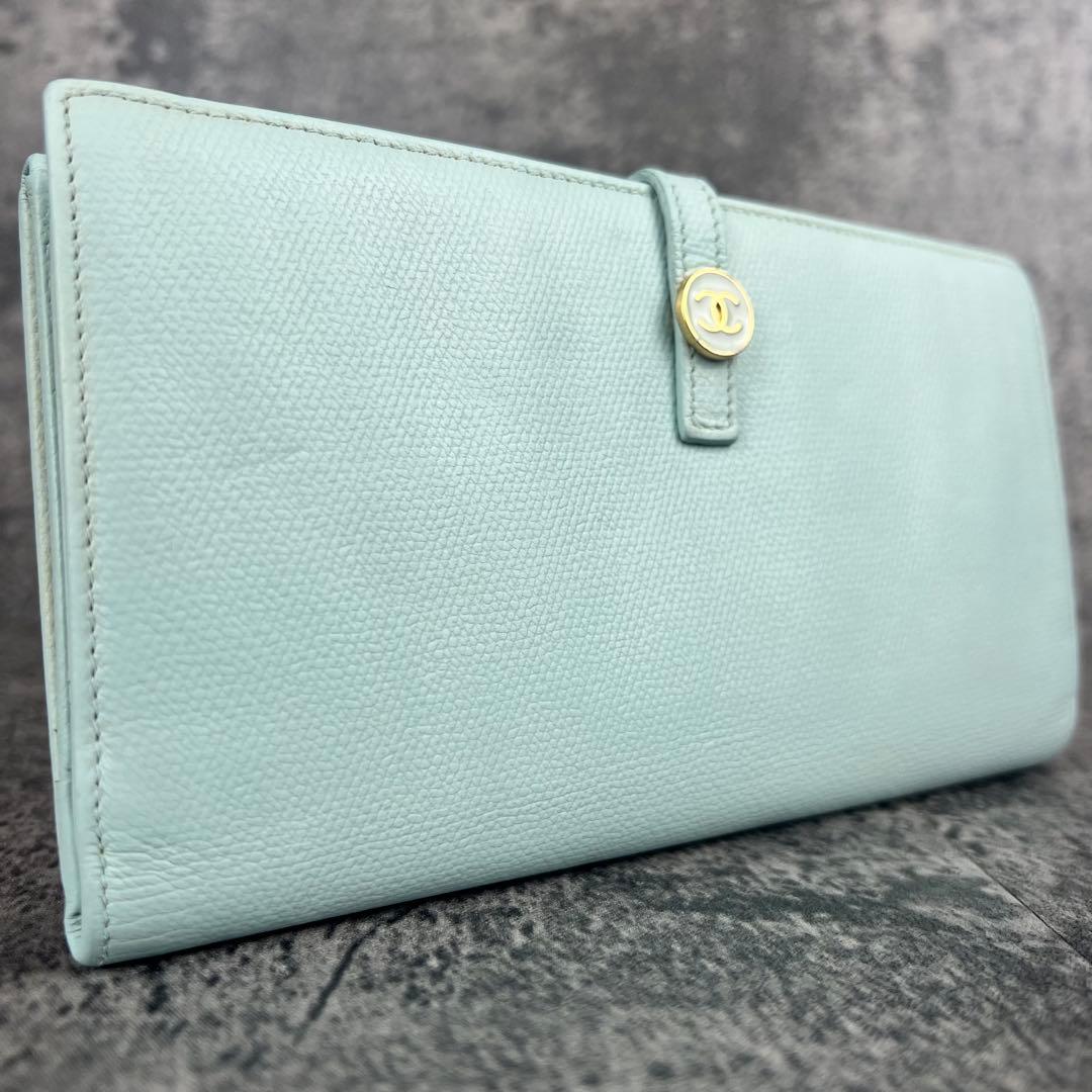 CHANEL ココマーク ココボタン レザー Wホック長財布