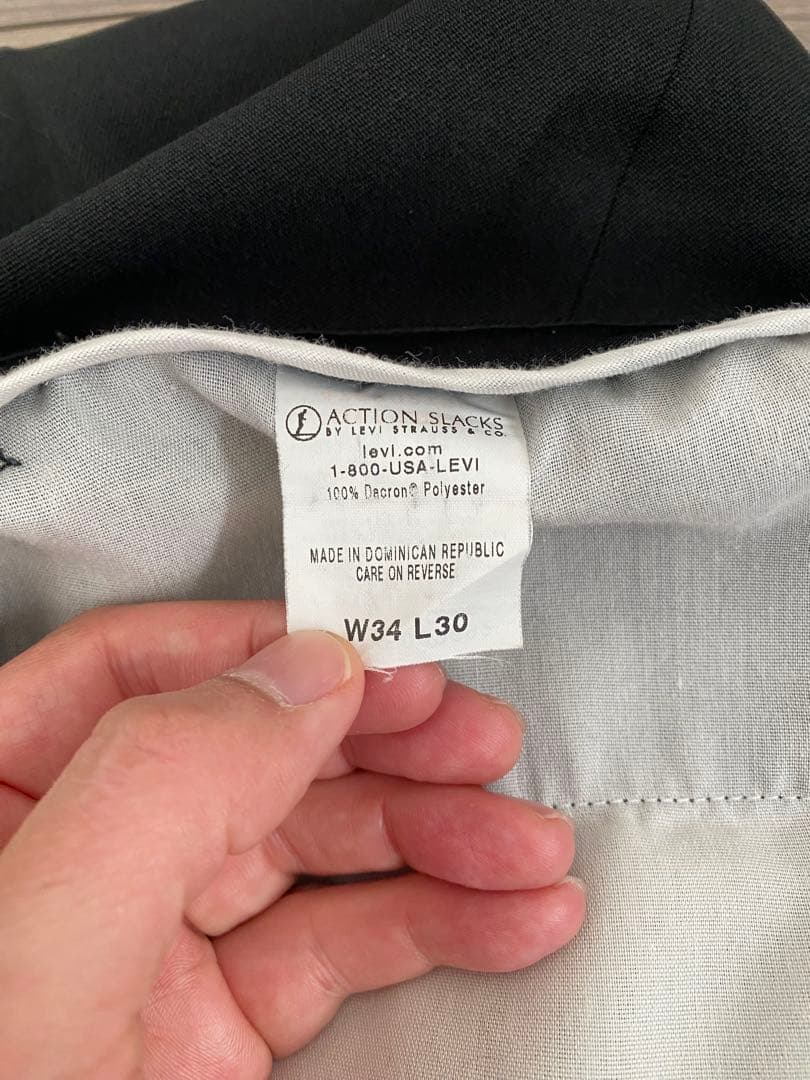 90s Levi's ACTION SLACKS W34 L30 ブラック